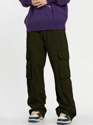Leriya Fashion Regular Fit Men Green Trousers