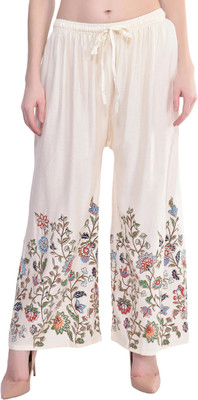 SMASUMM Comfort Fit Women Cream Trousers