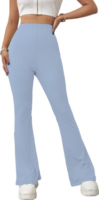 Sugathari Slim Fit Women Light Blue Trousers