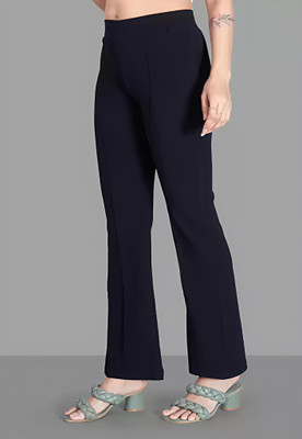 HouseOfCommon Regular Fit Women Dark Blue Trousers