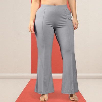 Anitafashion Loose Fit Women Grey Trousers