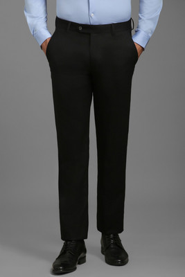 LOUIS PHILIPPE Slim Fit Men Black Trousers