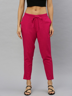 Yash Gallery Regular Fit Women Pink Trousers