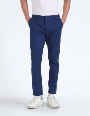 FLYING MACHINE Tapered Men Blue Trousers