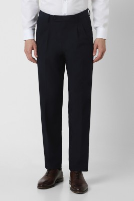 VAN HEUSEN Regular Fit Men Dark Blue Trousers