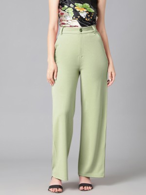 KOTTY Regular Fit Women Light Green Trousers