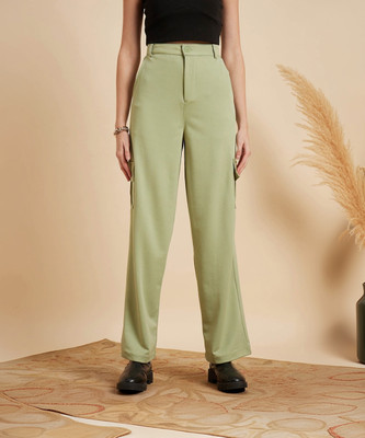 MINT STREET Regular Fit Women Green Trousers