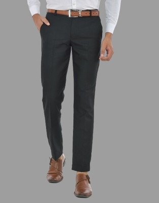Macberrys Slim Fit Men Black Trousers