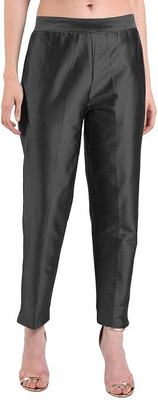 PILKU Regular Fit Women Black Trousers