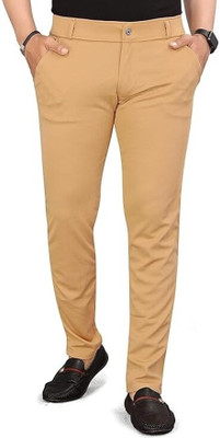 WOMEN MODE Regular Fit Men Beige Trousers