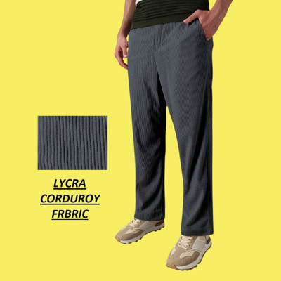 INDICLUB Loose Fit Men Grey Trousers