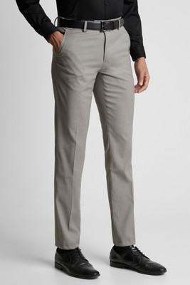 PETER ENGLAND Slim Fit Men Grey Trousers