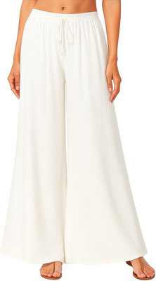 KAISH Flared Women White Trousers