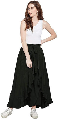 Yashdiv Garmentz Flared Women Black Trousers