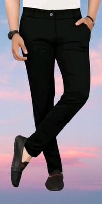 CIVIRASTYLE Regular Fit Men Black Trousers