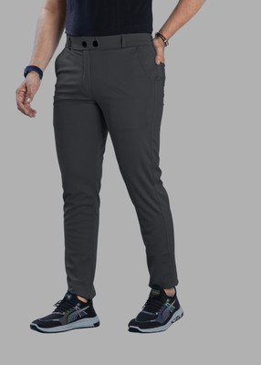 We Perfect Slim Fit Men Grey Trousers