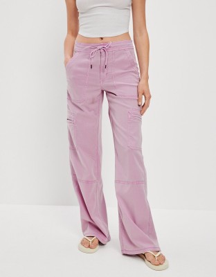 American Eagle Regular Fit Women Purple Trousers