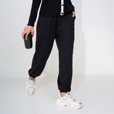 Ajile By Pantaloons Comfort Fit Women Black Trousers