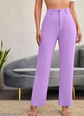 GM Creation Relaxed Women Purple Trousers