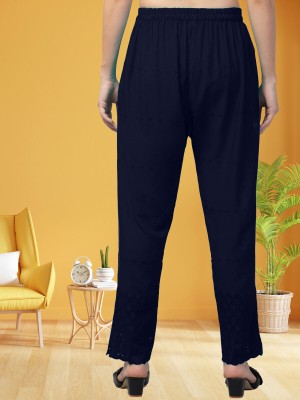 FamBee Relaxed Women Dark Blue Trousers