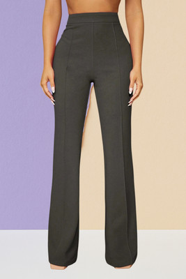 AKOTTY Comfort Fit, Regular Fit Women Grey Trousers