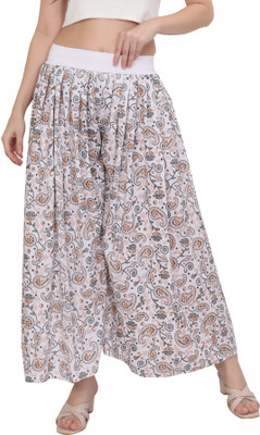 4K FASHION Relaxed Women White Trousers