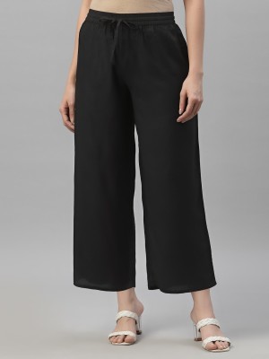 Juniper Regular Fit Women Black Trousers