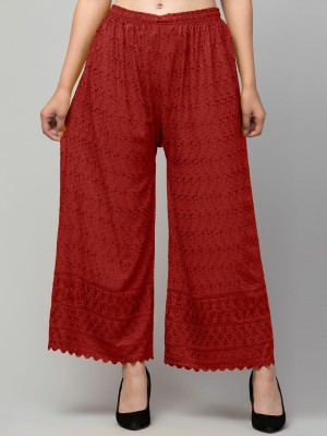 FamBee Relaxed Women Maroon Trousers