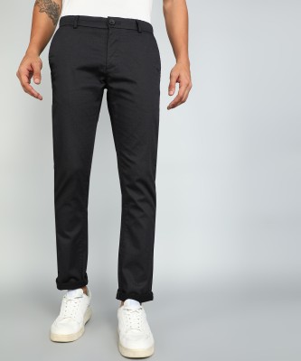 Arrow Sport Slim Fit Men Black Trousers