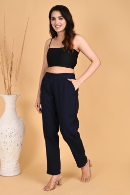 skytick Regular Fit Women Dark Blue Trousers