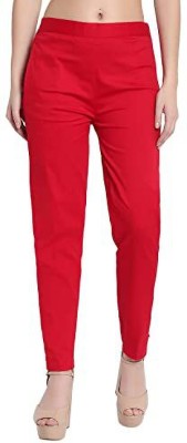 LOVO Regular Fit Women Red Trousers