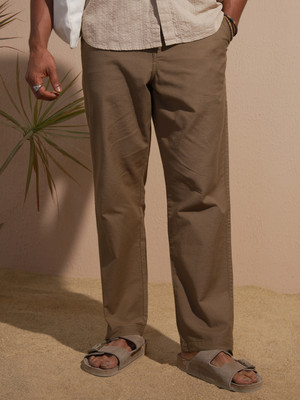 HIGHLANDER Relaxed Men Brown Trousers