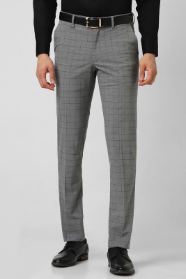 VAN HEUSEN Slim Fit Men Grey Trousers