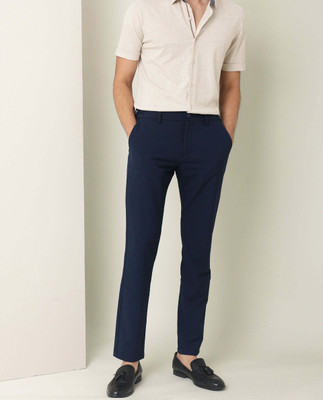 RARE RABBIT Slim Fit Men Blue Trousers