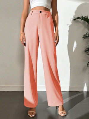 Toochki Relaxed Women Pink Trousers