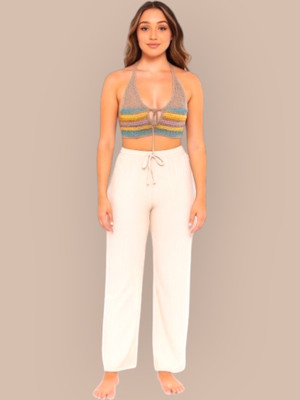 LaxmiEmpiree Comfort Fit Women White Trousers