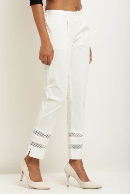 Aasma Creatives Regular Fit Women White Trousers