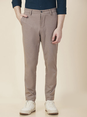 BEING HUMAN Regular Fit Men Beige Trousers
