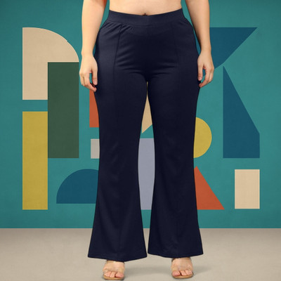 Anitafashion Loose Fit Women Dark Blue Trousers