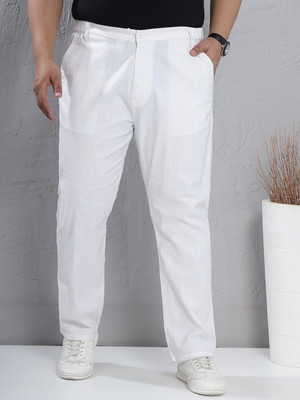 JOHN PRIDE Regular Fit Men White Trousers