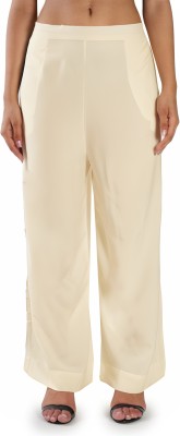 Sarose clothing Regular Fit Women Cream Trousers