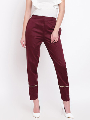 FLOREOS Regular Fit Women Purple Trousers