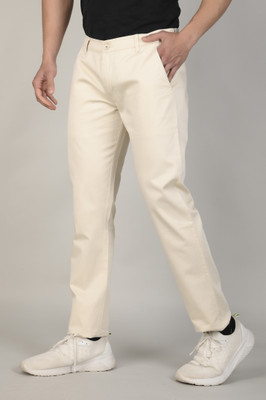 Tanip Slim Fit Men Beige Trousers