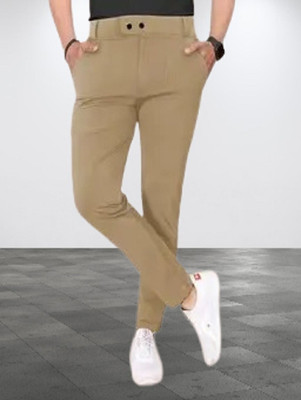 METRONAUT Regular Fit Men Khaki Trousers