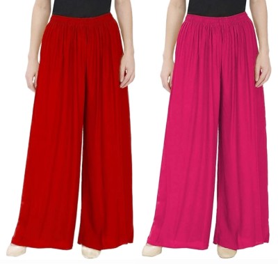 TWINKLE Flared, Regular Fit, Relaxed Women Red, Pink Trousers