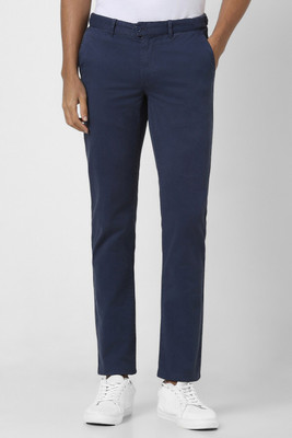 VAN HEUSEN Slim Fit Men Blue Trousers