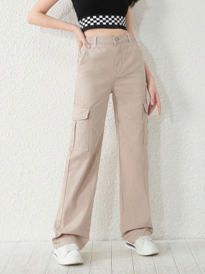 KATECLO Regular Fit Women Beige Trousers