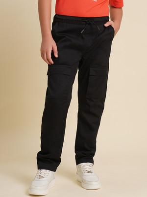Jack & Jones Junior Regular Fit Boys Black Trousers
