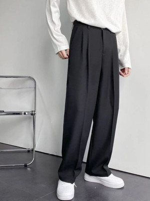 Broadstar Straight Fit Women Black Trousers