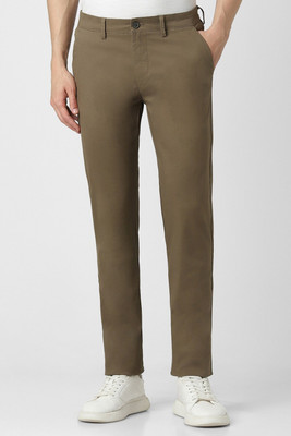 PETER ENGLAND Slim Fit Men Brown Trousers